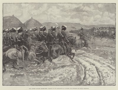 The Autumn Cavalry Manoeuvres, Charge of Two Squadrons of Cavalry, 20th Hussars and Royal Dragoons by William Barnes Wollen